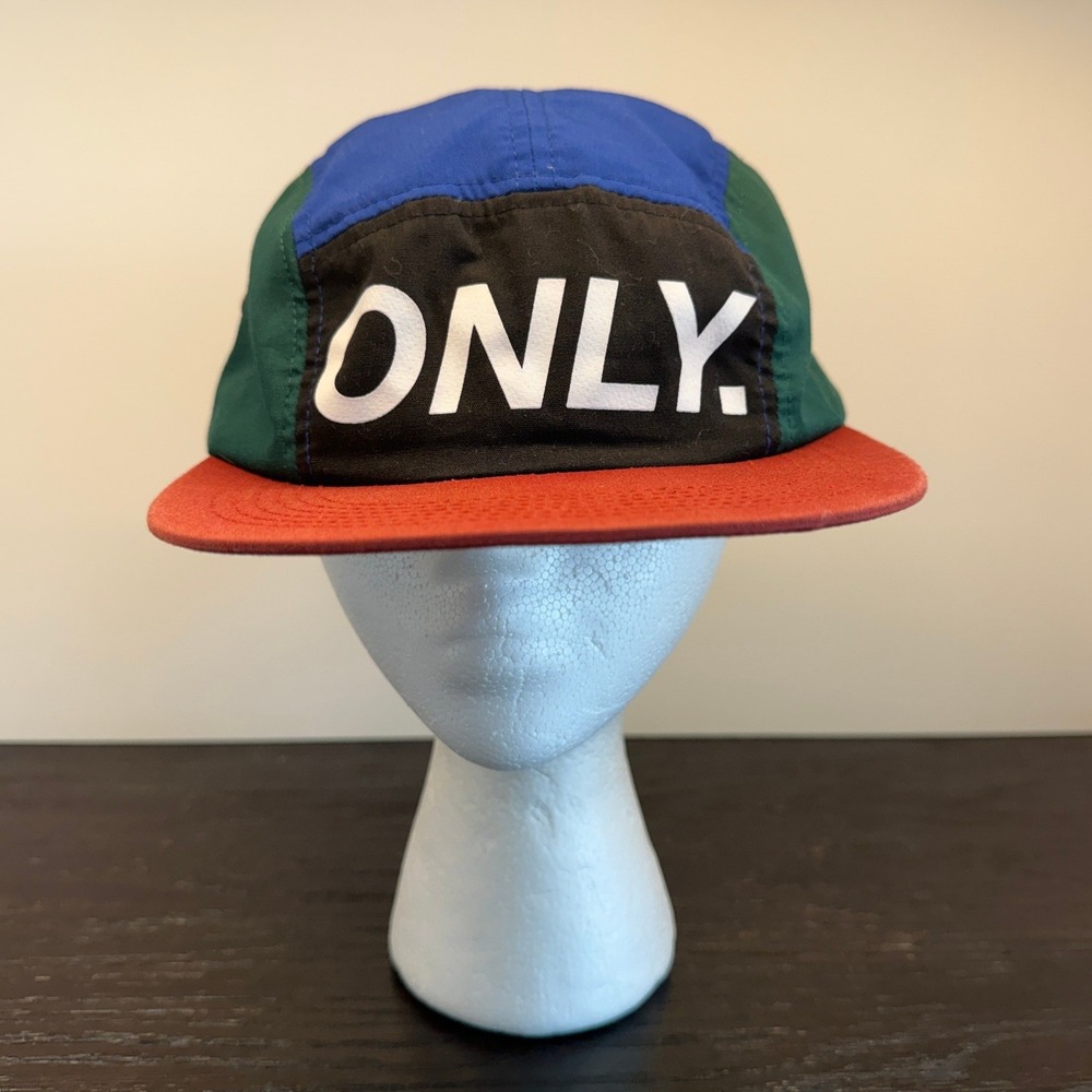 Only NY 5-Panel Camper Hat Colorblock Blue Green Red Made in USA Mens Strapback